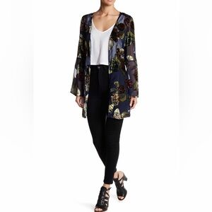 Floral Sheer Kimono Jacket